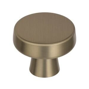 Blackrock 1‑5/16" (33 mm) Modern Golden Champagne Round Cabinet Knob